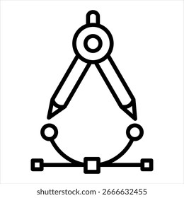 Ilustração do vetor de ícone de contorno de ângulo