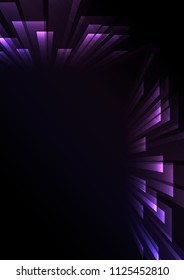 angle overlap stripe rush in dark background, bar layer backdrop, simple technology template, vector illustration