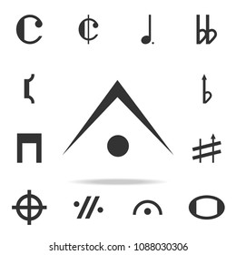 angle point Marcato sign icon. Detailed set of web icons and signs. Premium graphic design. One of the collection icons for websites, web design, mobile app on white background