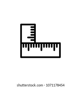 angle ruler icon. Element of minimalistic icons for mobile concept and web apps. Thin line icon for website design and development, app development
