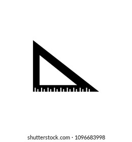 angle ruler icon. Element of web icon with one color for mobile concept and web apps. Isolated angle ruler icon can be used for web and mobile on white background