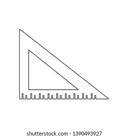 angle ruler icon. Element of web for mobile concept and web apps icon. Outline, thin line icon for website design and development, app development