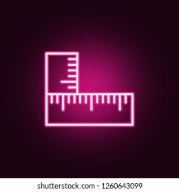 angle ruler icon. Elements of web in neon style icons. Simple icon for websites, web design, mobile app, info graphics