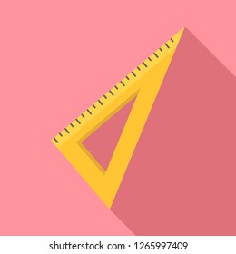 Angle ruler icon. Flat illustration of angle ruler vector icon for web design