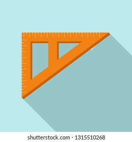 Angle ruler icon. Flat illustration of angle ruler vector icon for web design