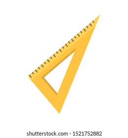 Angle ruler icon. Flat illustration of angle ruler vector icon for web design