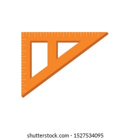 Angle ruler icon. Flat illustration of angle ruler vector icon for web design