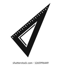 Angle ruler icon. Simple illustration of angle ruler vector icon for web design isolated on white background