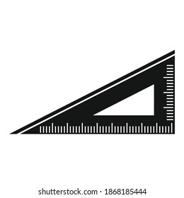 Angle ruler icon. Simple illustration of angle ruler vector icon for web design isolated on white background