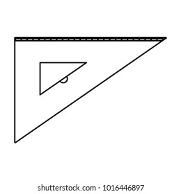 angle ruler icon tool in black contour