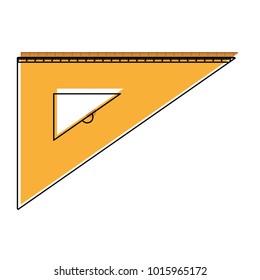 angle ruler icon tool in watercolor silhouette