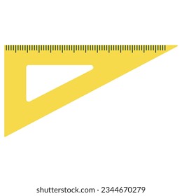 Angle ruler icon. Vector flat illustration
