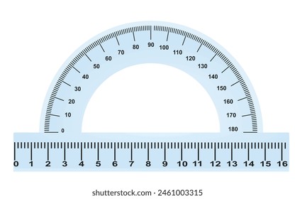 Angle ruler isolated. vector illustration