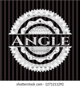 Angle silvery badge or emblem