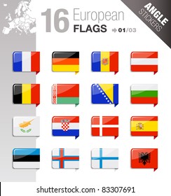 Angle Stickers - European Flags