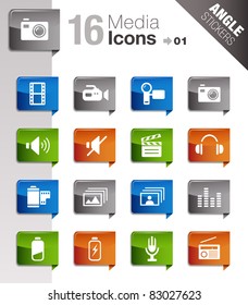 Angle Stickers - Media Icons