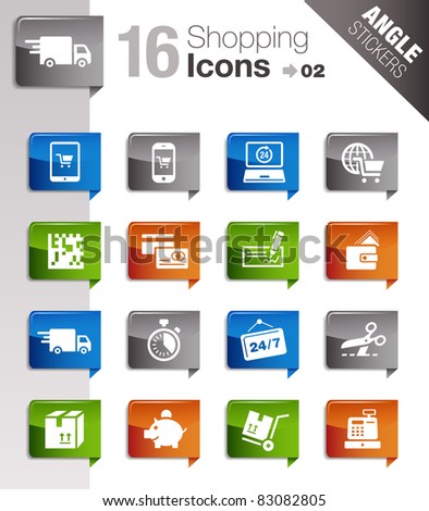 Angle Stickers - Shopping Icons