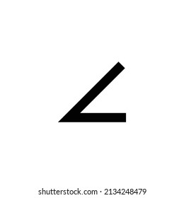 Angle symbol vector icon isolated