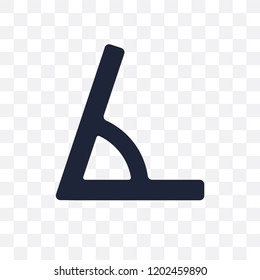 Angle transparent icon. Angle symbol design from Geometry collection. Simple element vector illustration on transparent background.
