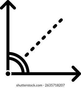 Angle vector icon. Can be used for printing, mobile and web applications.