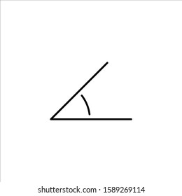 Angle vector icon. Angle flat sign design. Angle symbol pictogram