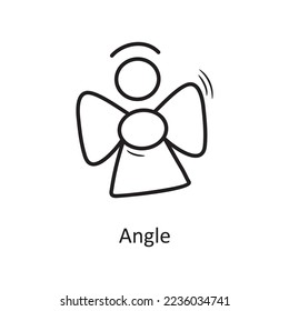 Angle vector outline Icon Design illustration. Christmas Symbol on White background EPS 10 File