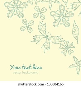 Angle vintage background. Floral pattern