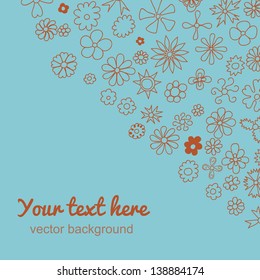 Angle vintage background. Floral pattern