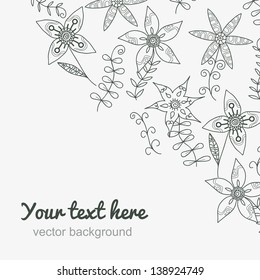Angle vintage background. Floral pattern