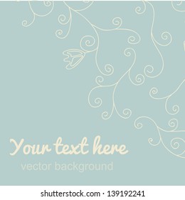 Angle vintage background. Floral pattern