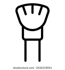Angled brush icon outline vector. Facial grooming. Powder face applicator