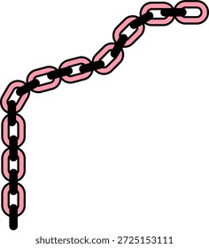 Design-Illustration für abgewinkelte Kettenecken