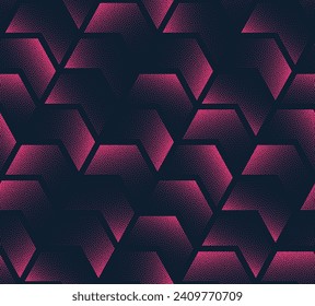 Vector De Cuadrícula De Chevron Anclado Patrón Sin Maravilla Trendy Púrpura Resumen Fondo. Ilustración de arte de medio tono para impresión textil. Textura de trabajo de Dot de papel de fondo gráfico con estilo geométrico infinito