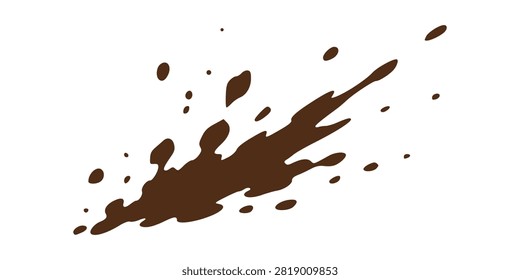 Angled Mud Spray Graphic Background Element