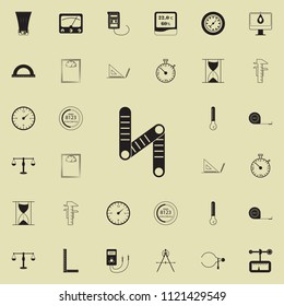 angled ruler icon. Detailed set of Measuring Elements icons. Premium quality graphic design sign. One of the collection icons for websites, web design, mobile app on colored background