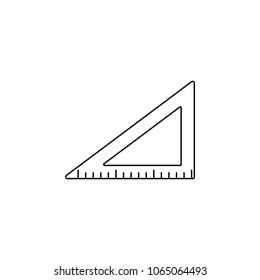 angled ruler icon. Element of measuring instruments for mobile concept and web apps. Thin line  icon for website design and development, app development. Premium icon on white background