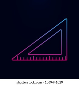 Angled ruler nolan icon. Simple thin line, outline vector of measure icons for ui and ux, website or mobile application