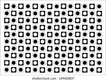 Angled squares and circles - EPS10