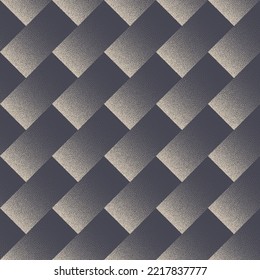 Angled Stripes Stippled Neat Seamless Pattern Vector Simple Abstract Background. Geometric Tiles Oblique Structure Dot Work Grainy Repetitive Grey Subtle Texture. Halftone Art Modern Illustration