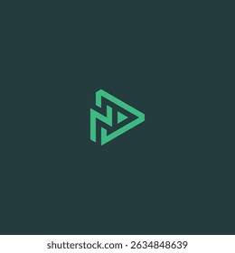 Angled symbol with geometric shapes