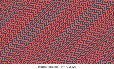 Angled Tangled Lines Dynamic Pattern Vector Psychedelic Red Black Abstract Background. Unusual Intricate Oblique Structure Modern Bizarre Abstraction. Complexity Texture Acid Trip Art Illustration