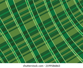 angled warped plaid green pattern st patricks day illustration background