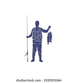 Angler design vector illustration, Creative Angler logo design concepts template, icon symbol