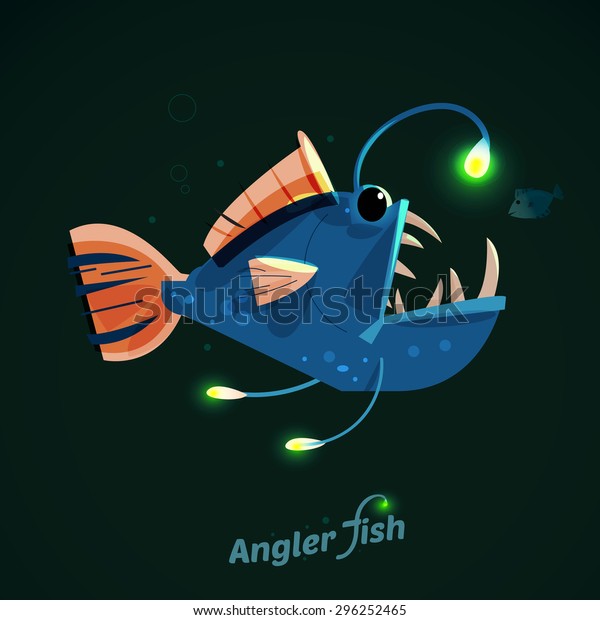 angler fish.
character design - vector
illustration