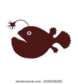 Angler Fish Icon Vector Illustration