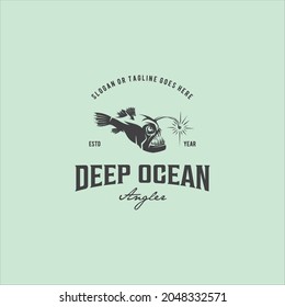 Angler Fish Logo Design Vector Image