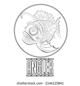 Angler Fish Logo Sign and Symbol Vector Illustration