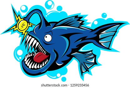 Angler Fish Mascot Logo