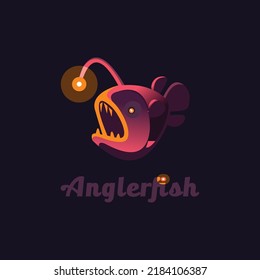 The Angler fish with shine light vector