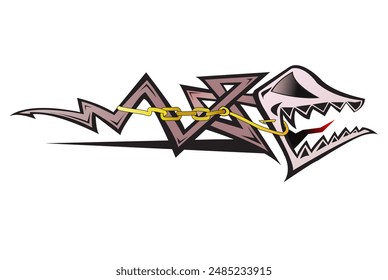 angler fish,devil fish vector illustration isolated on a white background